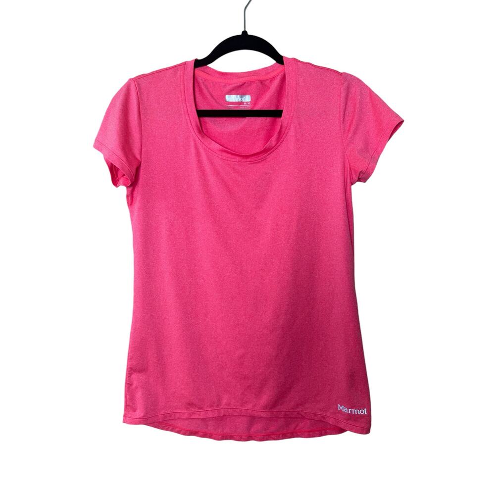 Marmot Athletic Workout Performance Short Sleeve Shirt Pink Women’s Medium